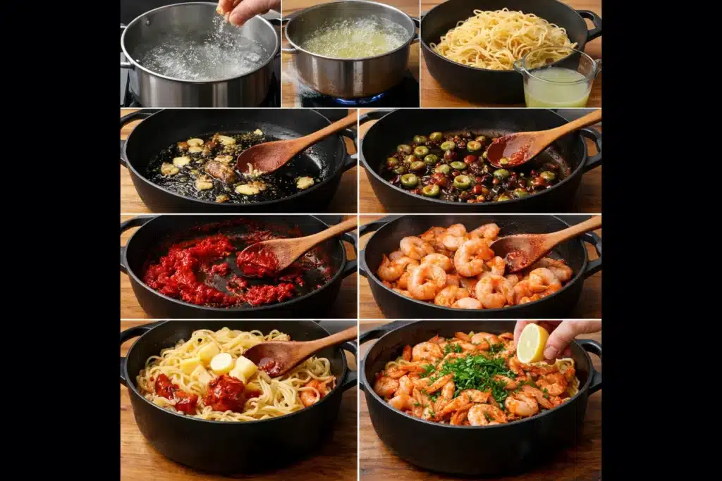 Spicy Shrimp Puttanesca – Bold, Briny, and Irresistibly Good 3 Spicy Shrimp Puttanesca