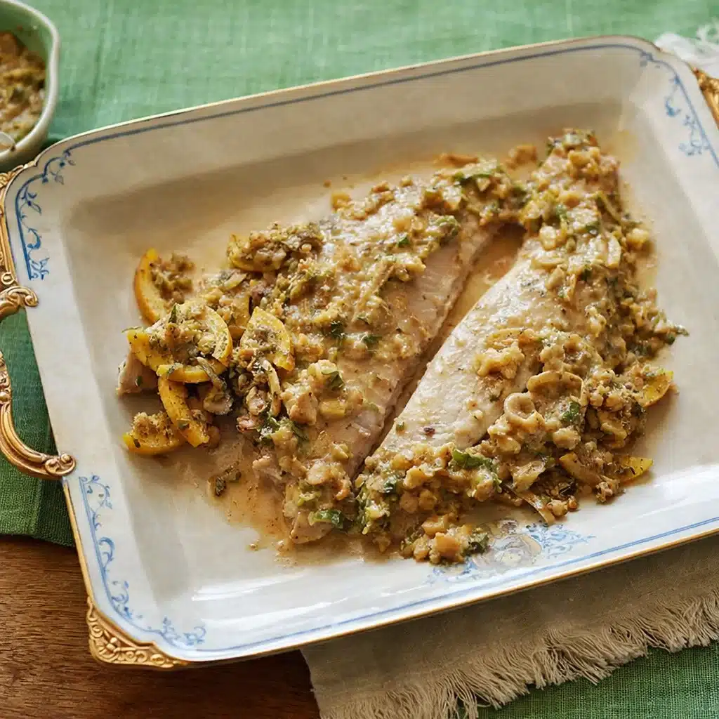 Slow-Roasted Fish With Mustard and Dill