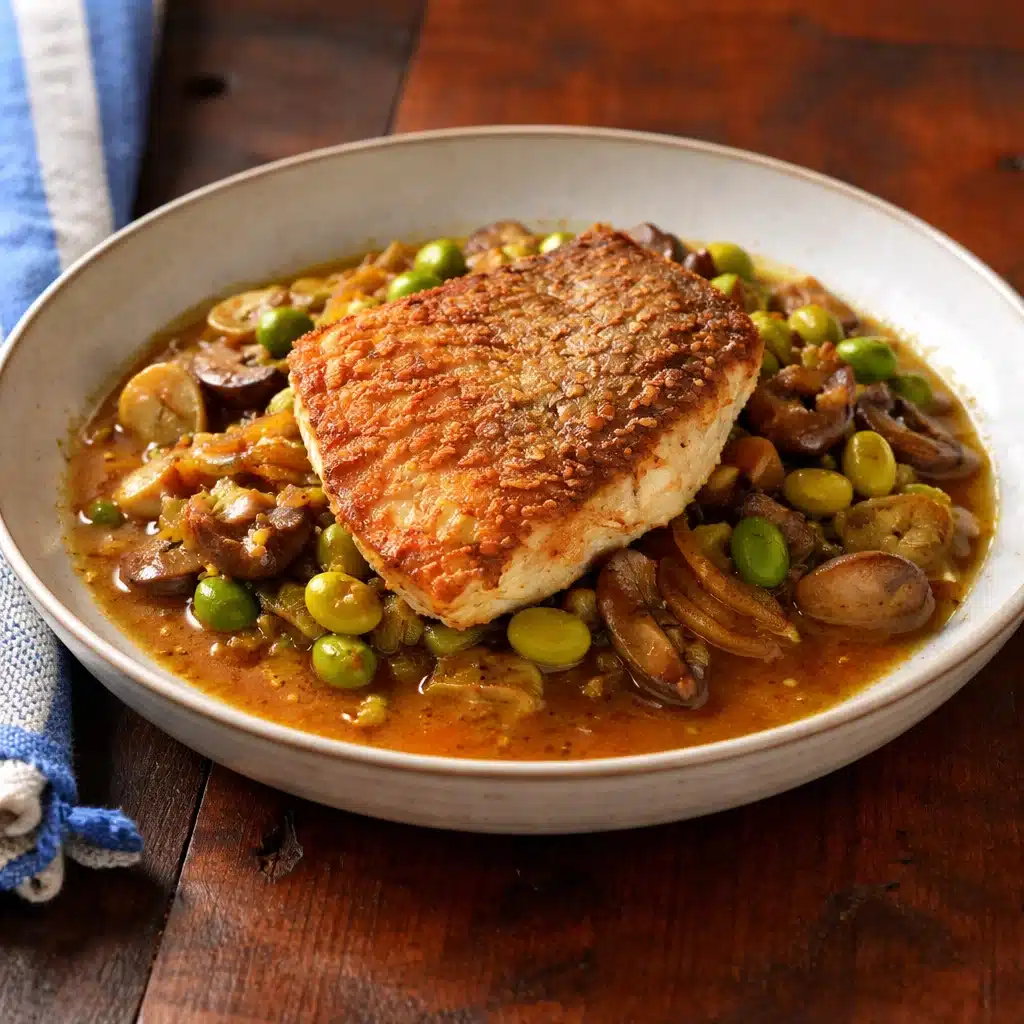 Seared Fish With Shiitake Mushroom Ragout
