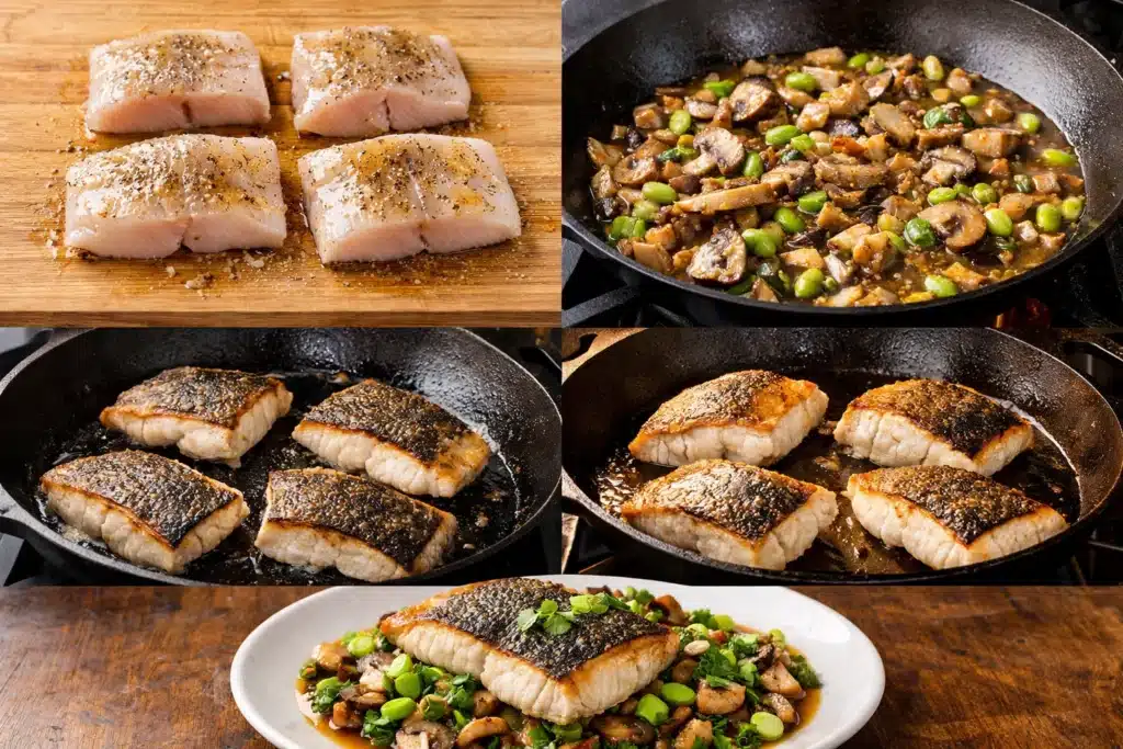 Seared Fish With Shiitake Mushroom Ragout
