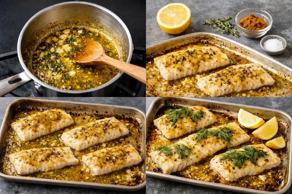 Broiled Fish With Lemon Curry Butter 3 Broiled Fish With Lemon Curry Butter