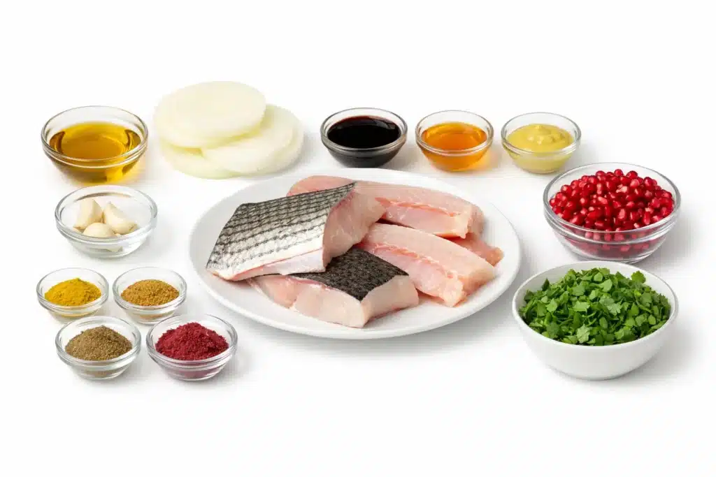 Baked Fish With Pomegranate Sauce 2 Baked Fish With Pomegranate Sauce