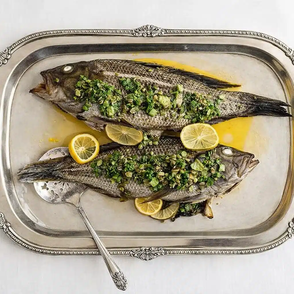 Whole Fish With Lime Salsa Verde