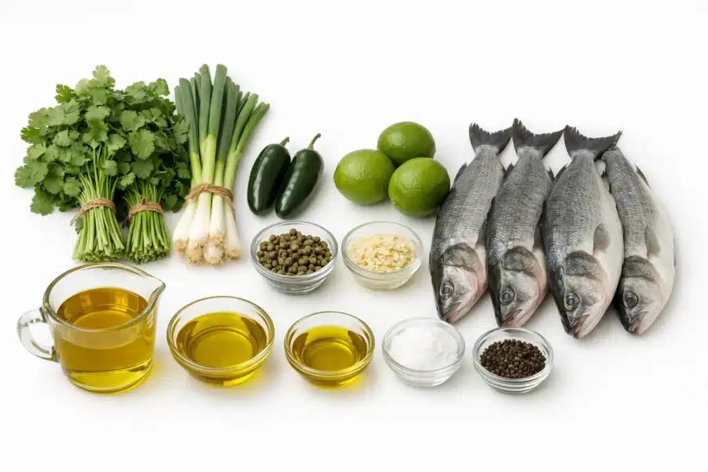 Whole Fish With Lime Salsa Verde