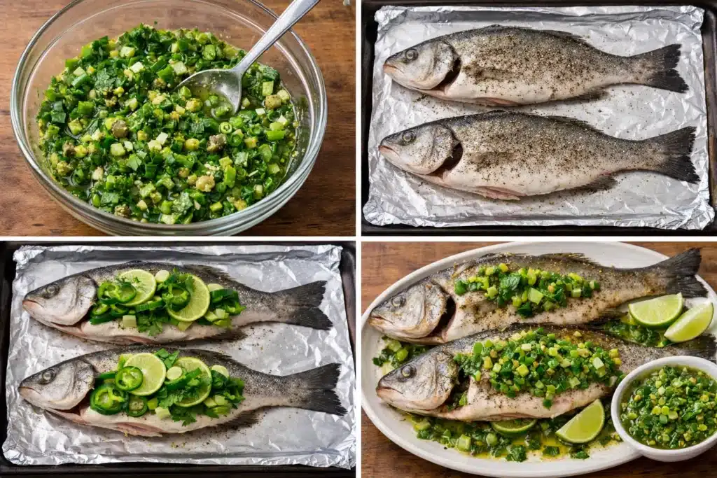 Whole Fish With Lime Salsa Verde