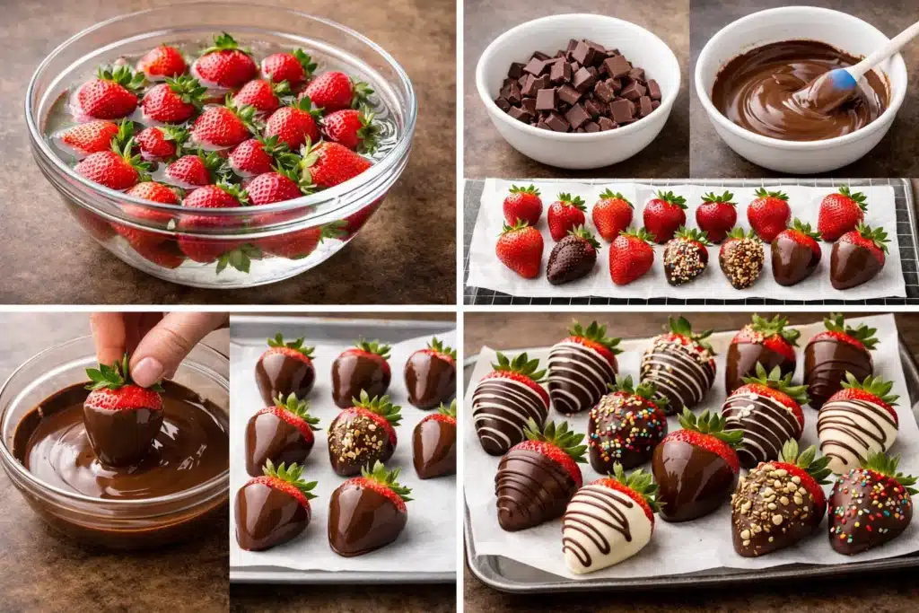 Chocolate Covered Strawberries 3 Chocolate Covered Strawberries