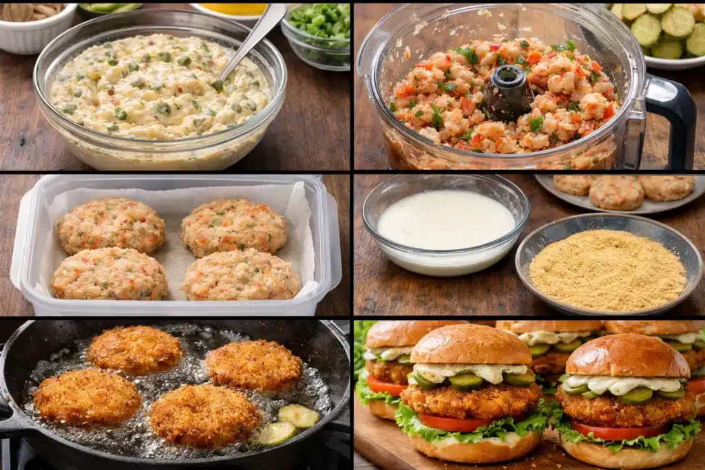 Shrimp Po’ Boy Burgers: Crispy, Juicy, and Packed with Southern Flavor 3 Shrimp Po’ Boy Burgers