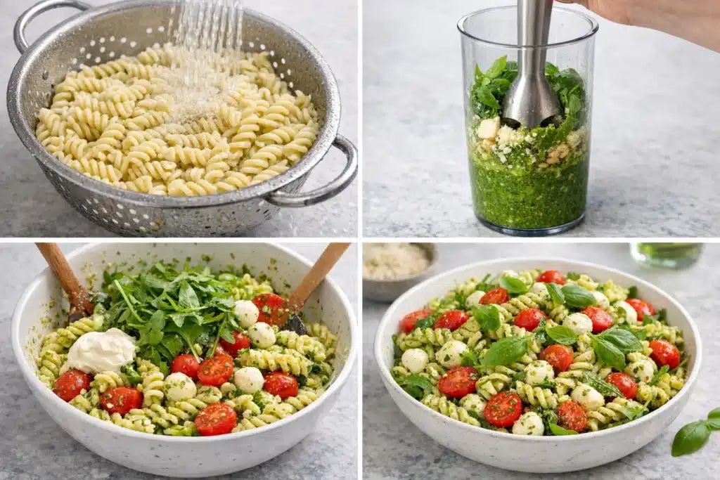 Pesto pasta salad