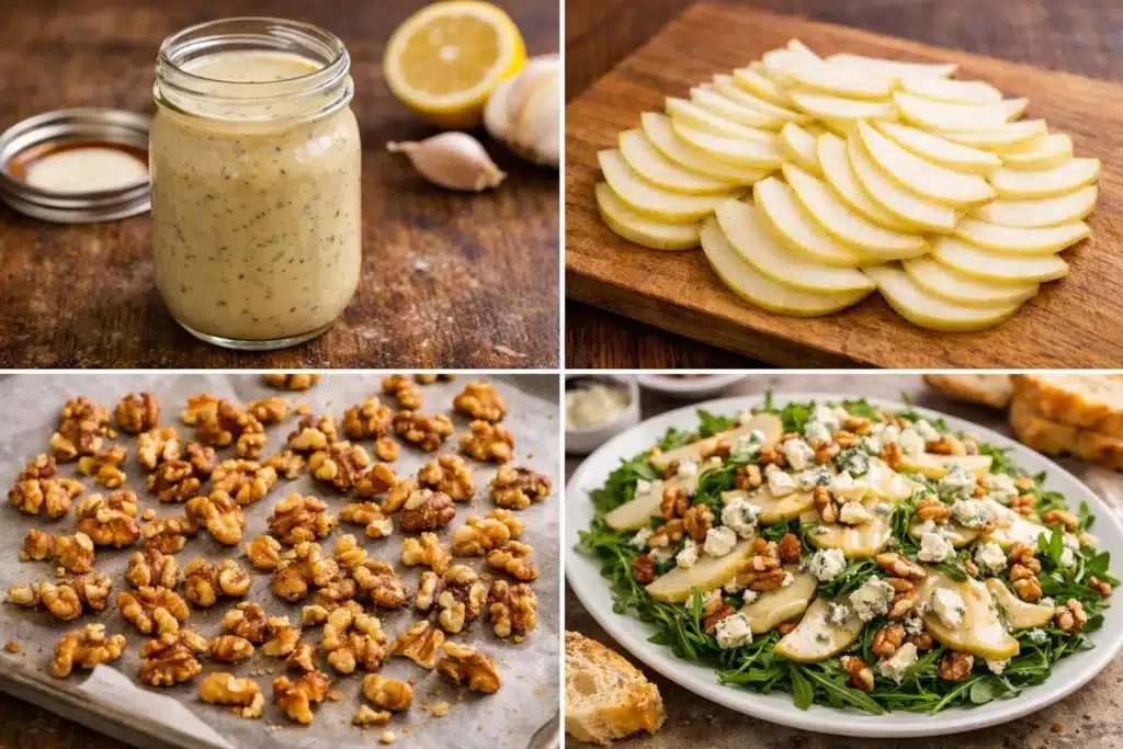 Pear Salad with blue cheese