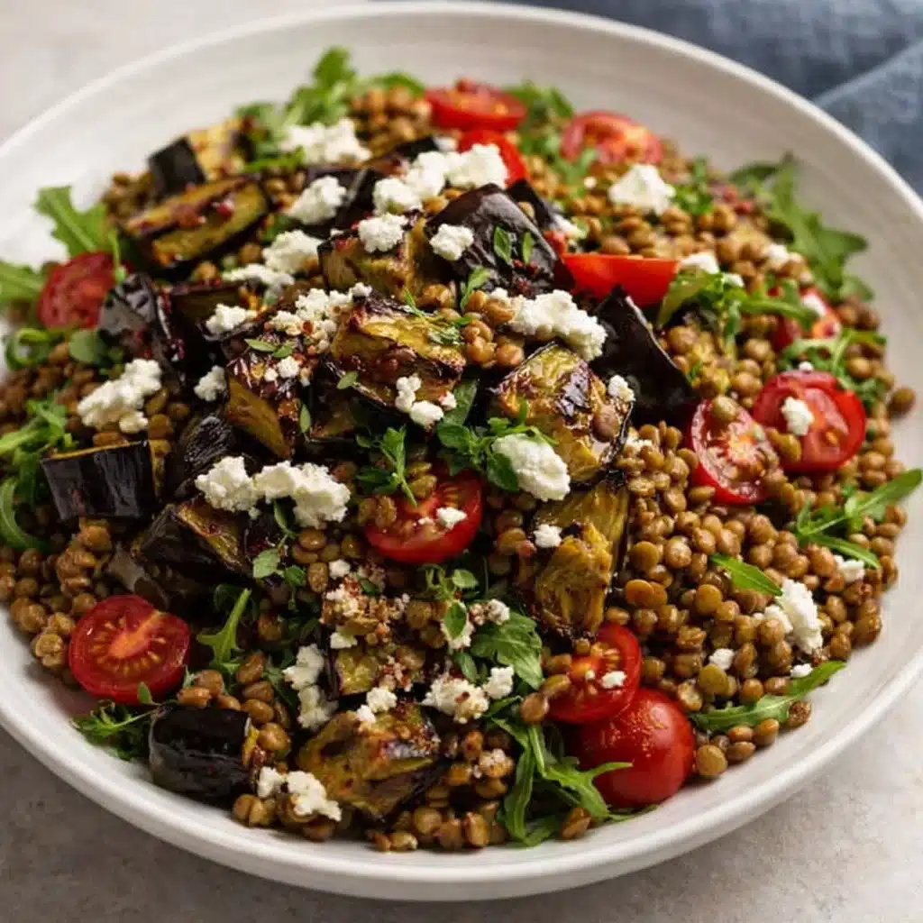 Lentil and Roasted Eggplant Salad