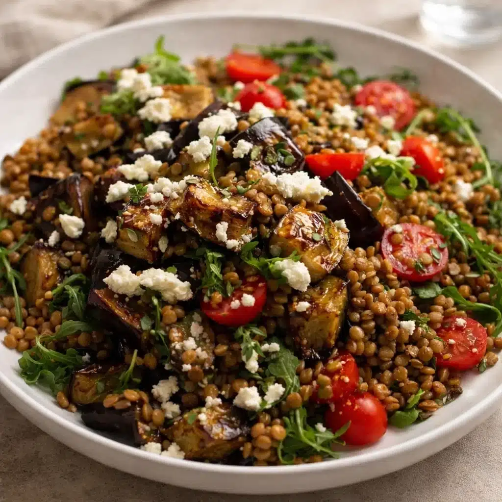 Lentil and Roasted Eggplant Salad