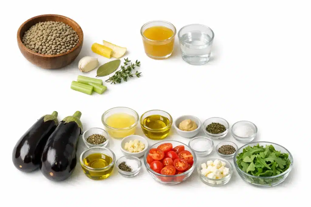 Lentil and Roasted Eggplant Salad