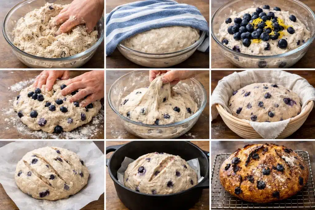 Lemon Blueberry Sourdough Bread