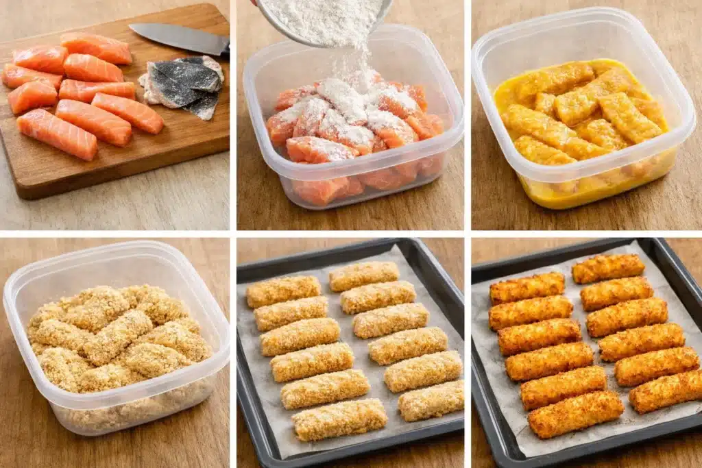 homemade fish fingers