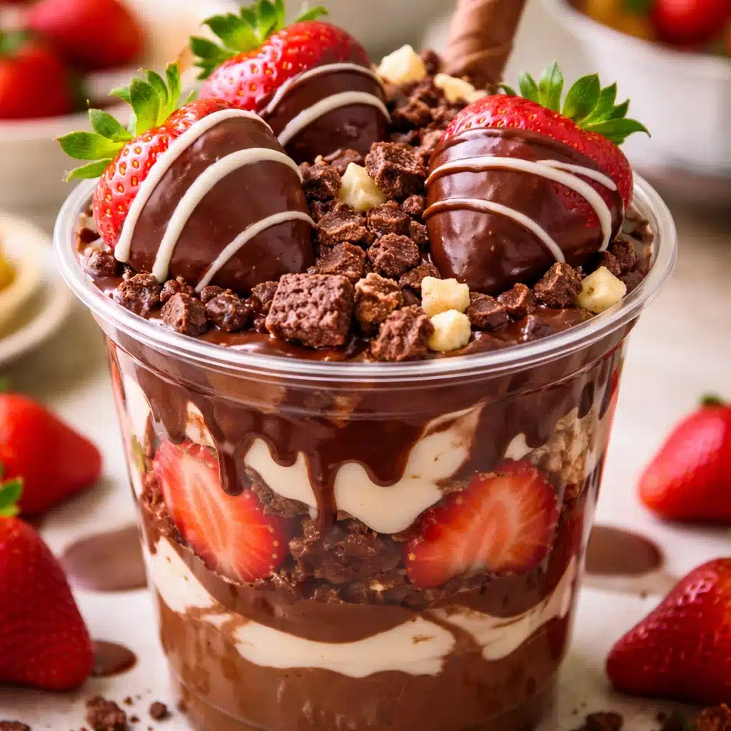 Dubai chocolate strawberry cup