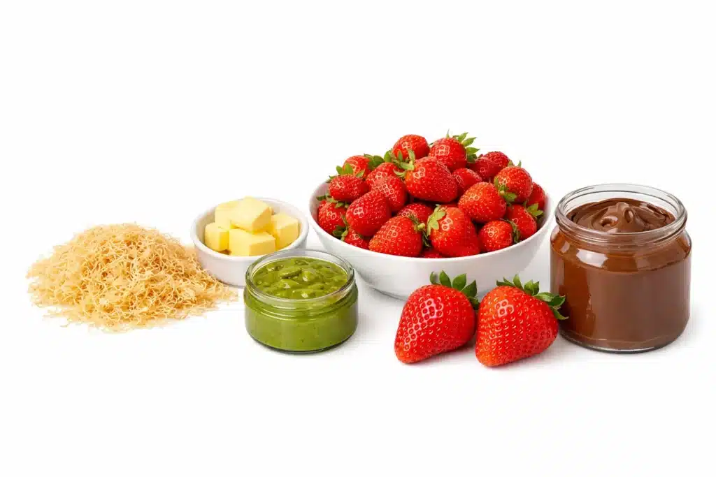 Dubai chocolate strawberry cup