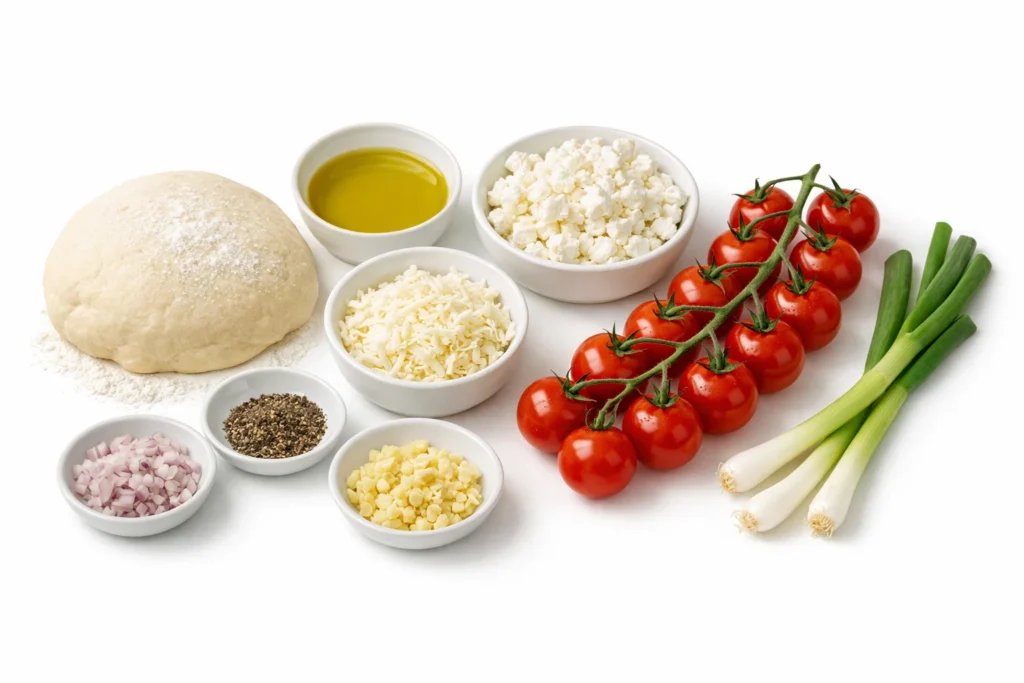 Grilled Tomato Feta Pizzettes