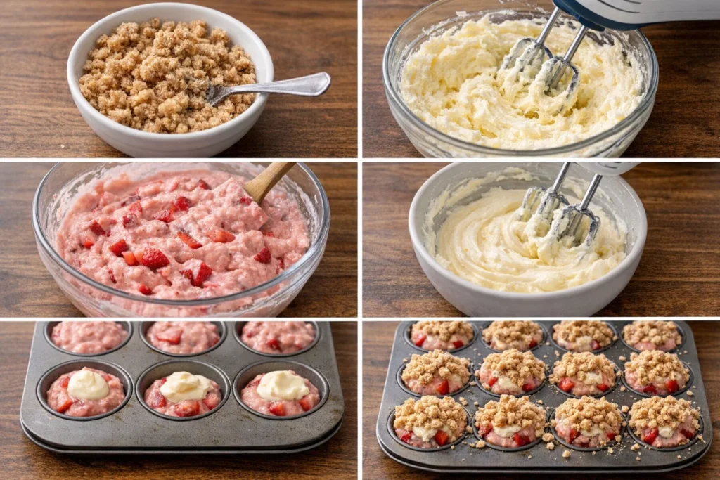 Strawberry Cheesecake Muffins – Bakery Style 3 Perfect Strawberry Muffins