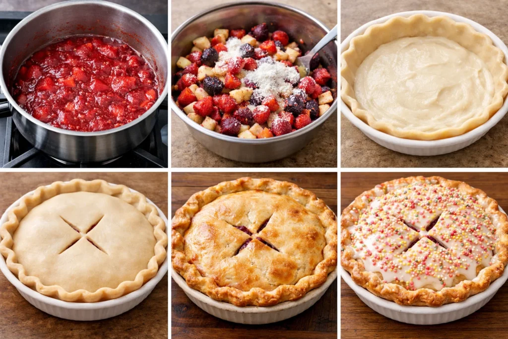 Strawberry Pop Tart Pie