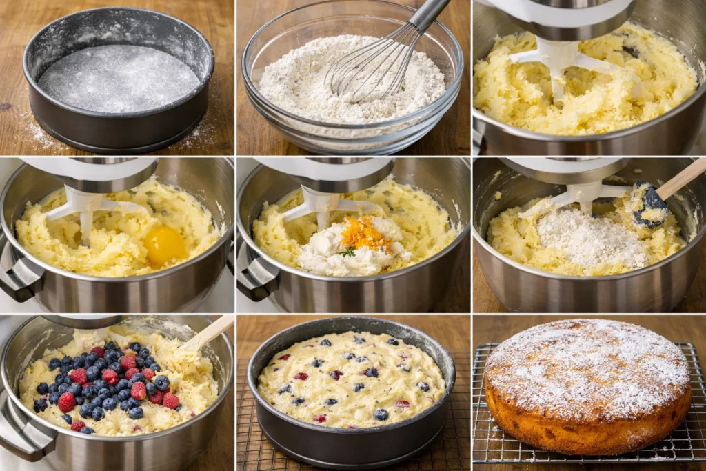 Cake with Fresh Berries