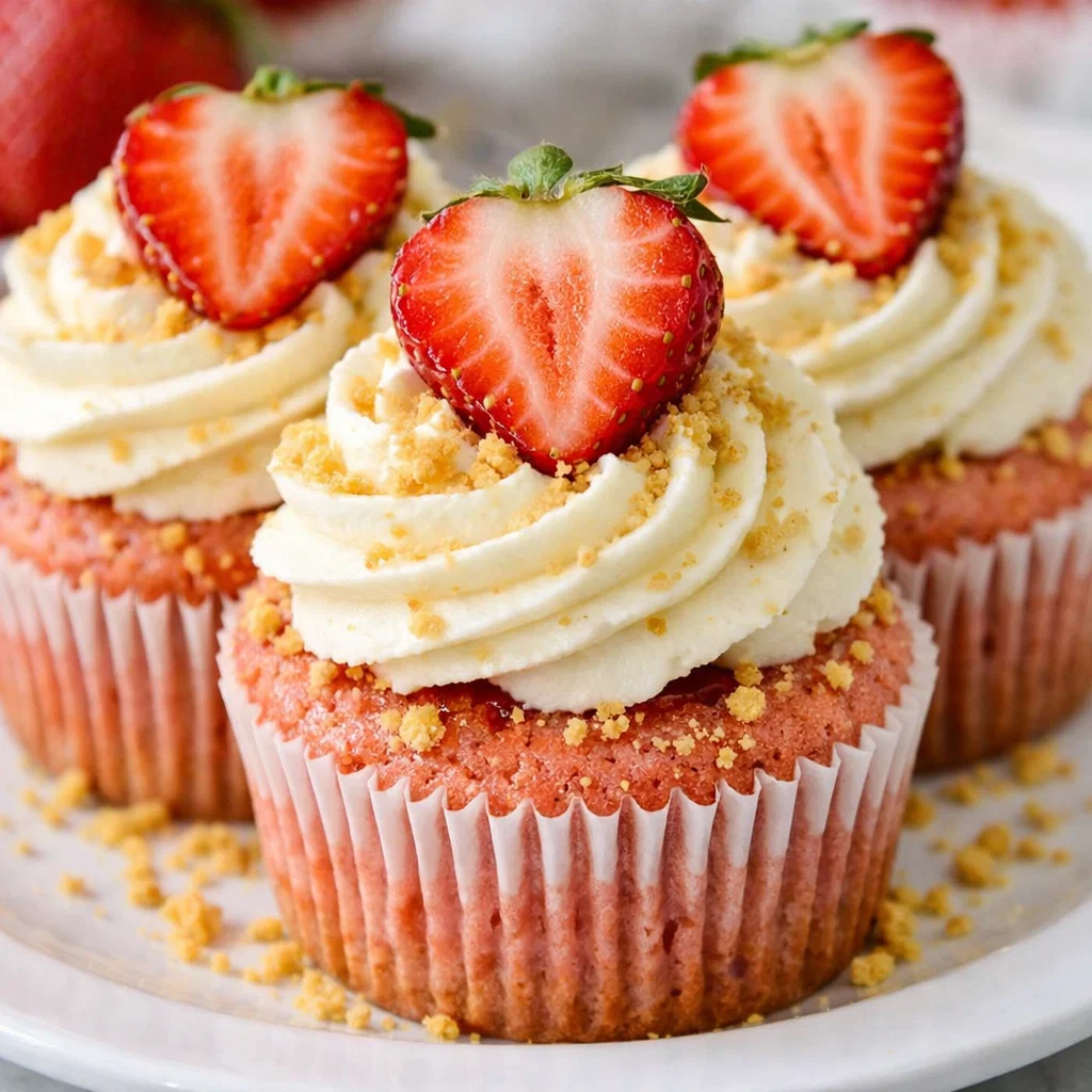 Home 4 Strawberry Cheesecake Cupcakes