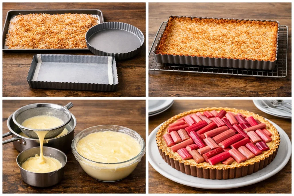 Rhubarb Macaroon Tart 3 Rhubarb Macaroon Tart