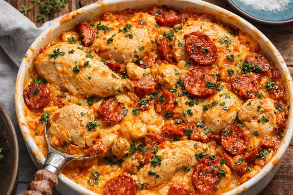 Poulet crémeux au chorizo