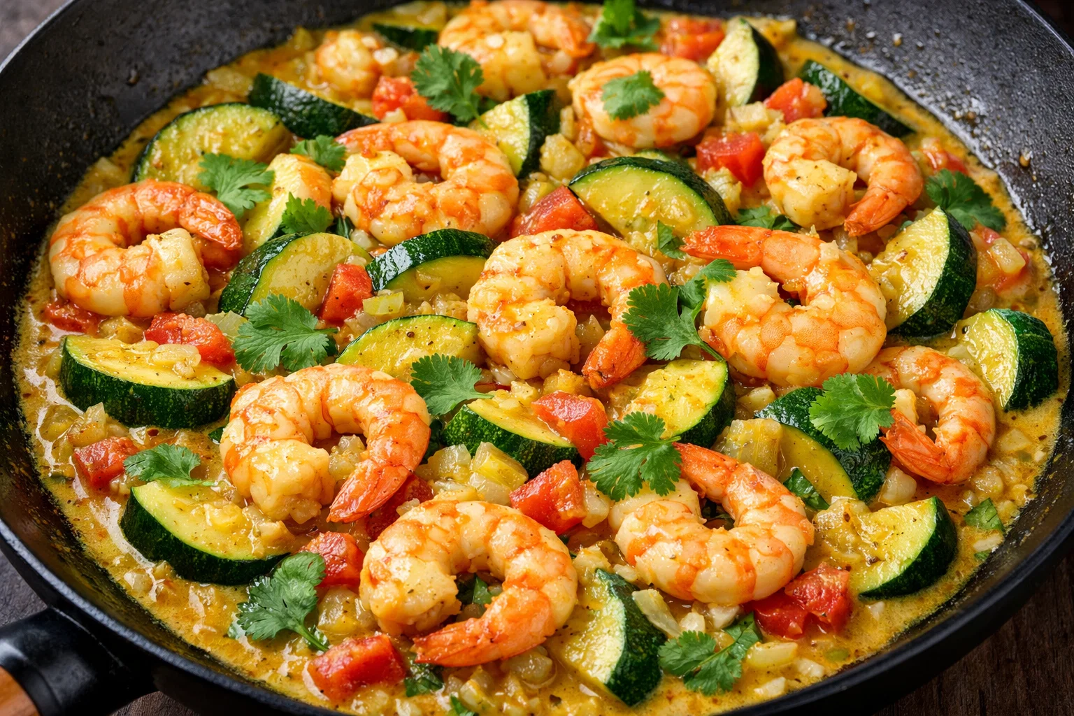 Wok de crevettes