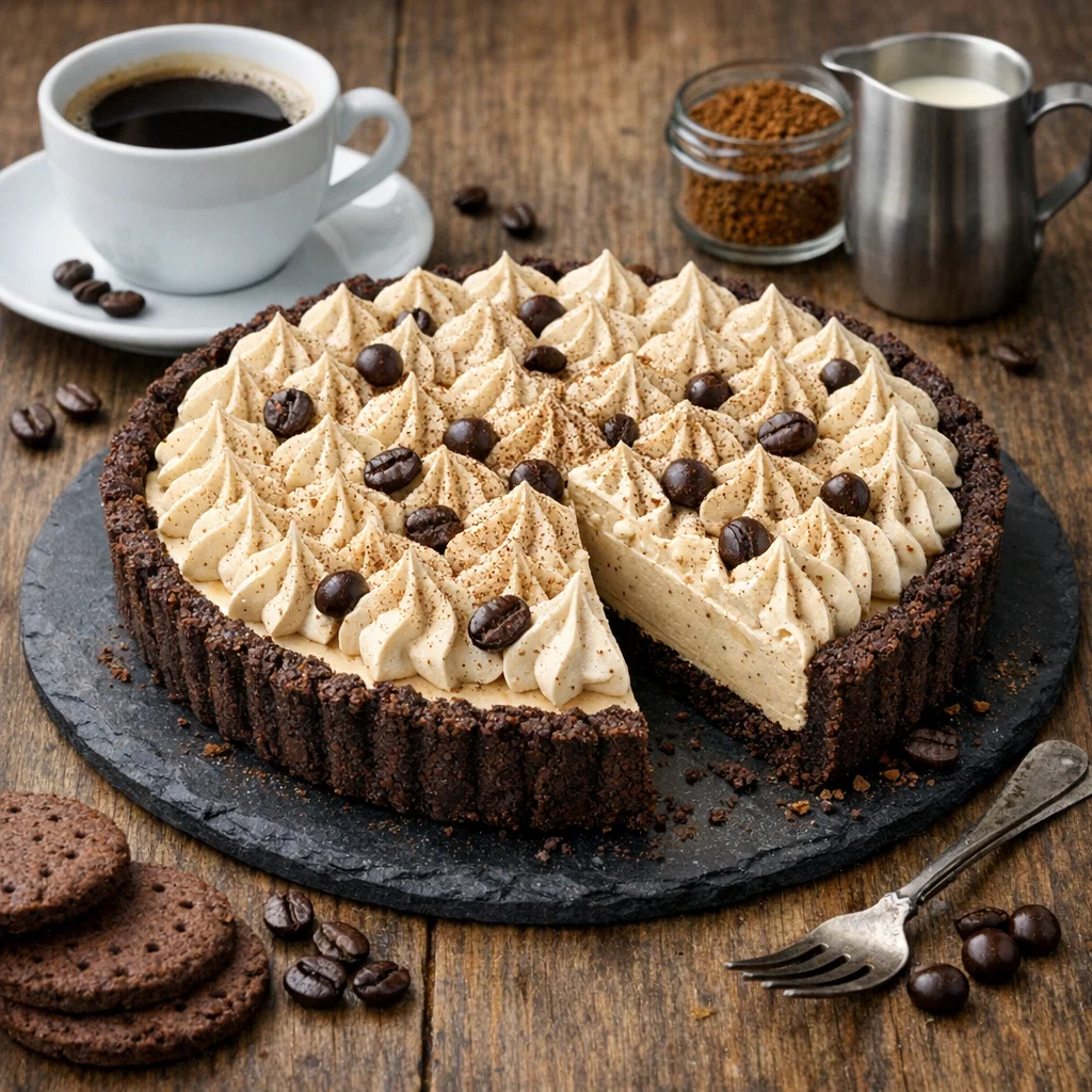 Tarte gourmande au café