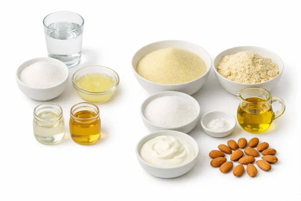 Basboussa aux amandes bien moelleuse 2 Basboussa aux amandes bien moelleuse