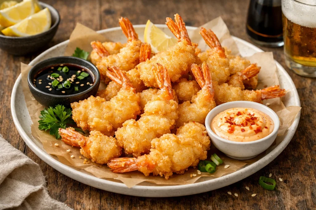 Beignets de crevettes croustillants