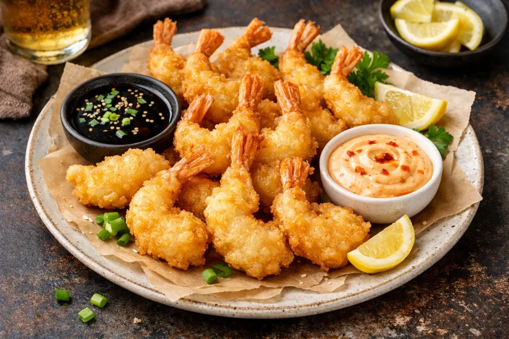 Beignets de crevettes croustillants