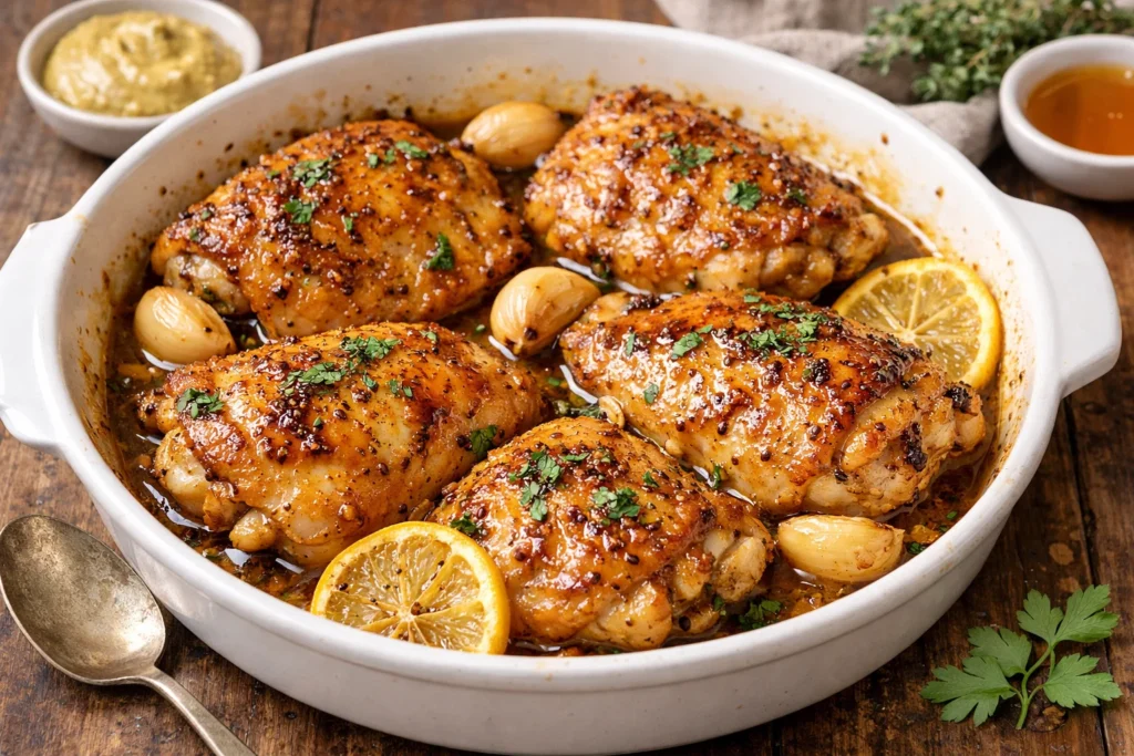 Poulet au miel et moutarde au four 2 Poulet au miel et moutarde au four