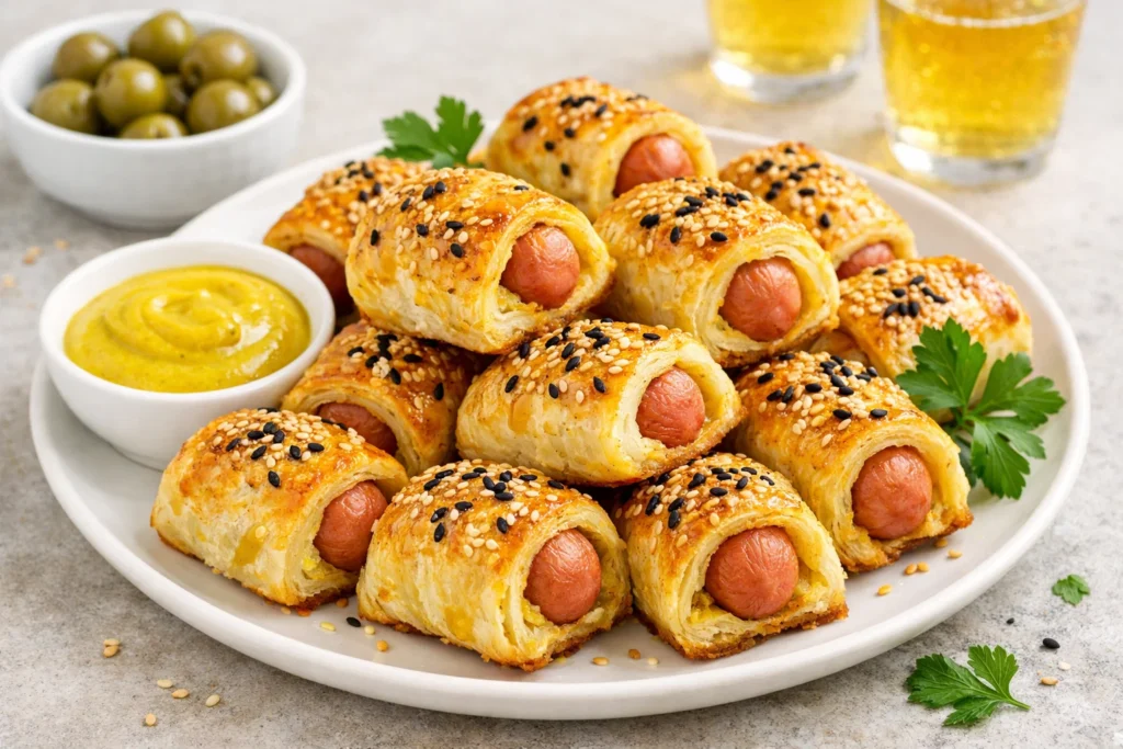 Feuilletés saucisse moutarde