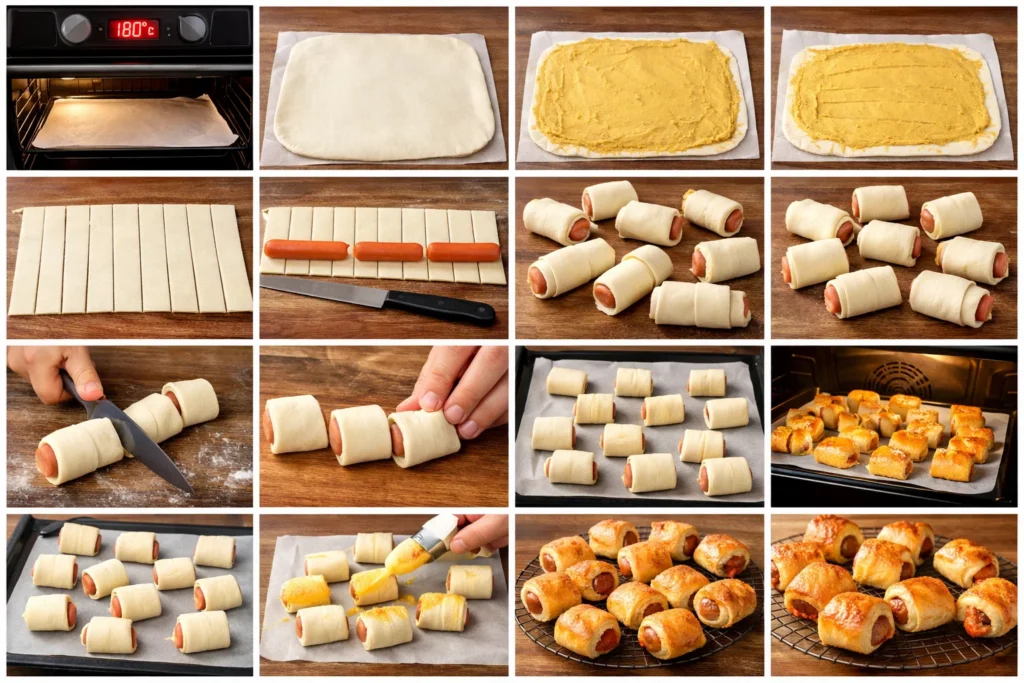 Feuilletés saucisse moutarde